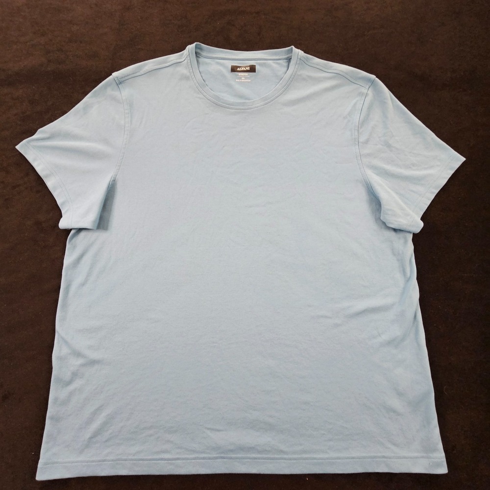 Alfani Stretch Blue Short Sleeve Cotton Blend T-Shirt Men's 2XL